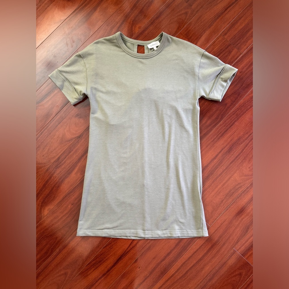 Bohme Dress Tshirt Dress XS Olive With Twist Back